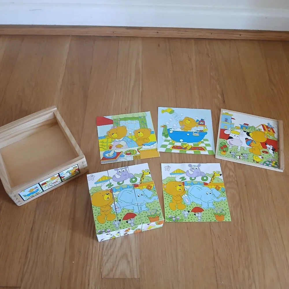 Bear scenery cube puzzle